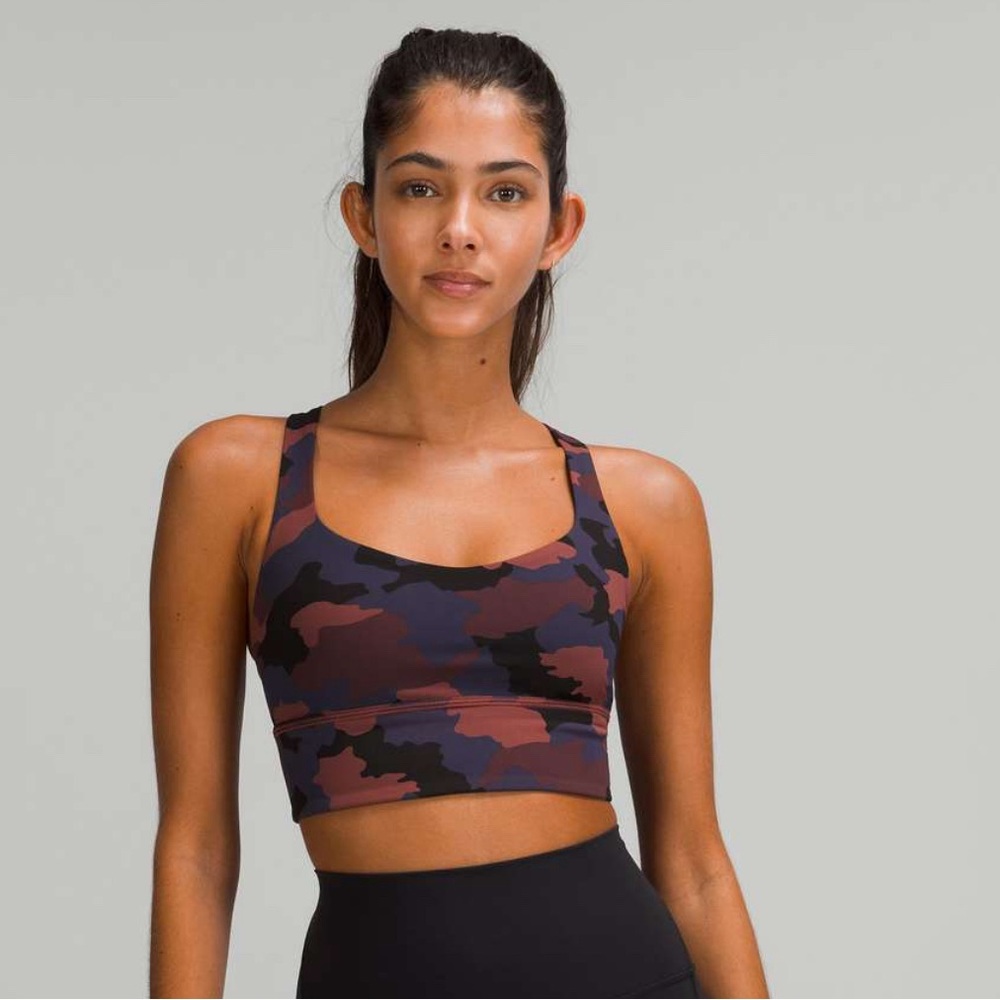 Lululemon Free to Be Longline Bra camouflage size 6 @b4
